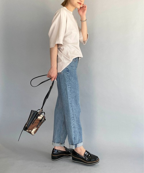 PICCIN（ピッチン）の「バックギャザープルオーバー（Tシャツ/カットソー・レディース・ベージュ/グリーン/レンガ・M）」の7枚目の写真