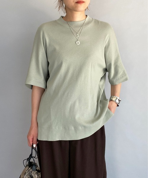 PICCIN（ピッチン）の「バックギャザープルオーバー（Tシャツ/カットソー・レディース・ベージュ/グリーン/レンガ・M）」の5枚目の写真