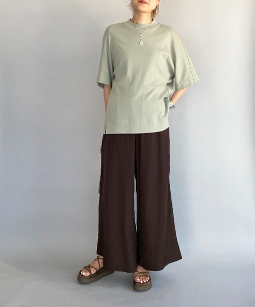 PICCIN（ピッチン）の「バックギャザープルオーバー（Tシャツ/カットソー・レディース・ベージュ/グリーン/レンガ・M）」の6枚目の写真