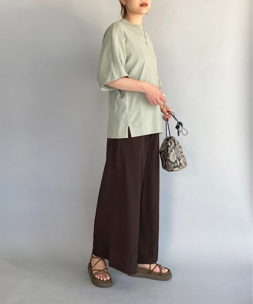 PICCIN（ピッチン）の「バックギャザープルオーバー（Tシャツ/カットソー・レディース・ベージュ/グリーン/レンガ・M）」の12枚目の写真