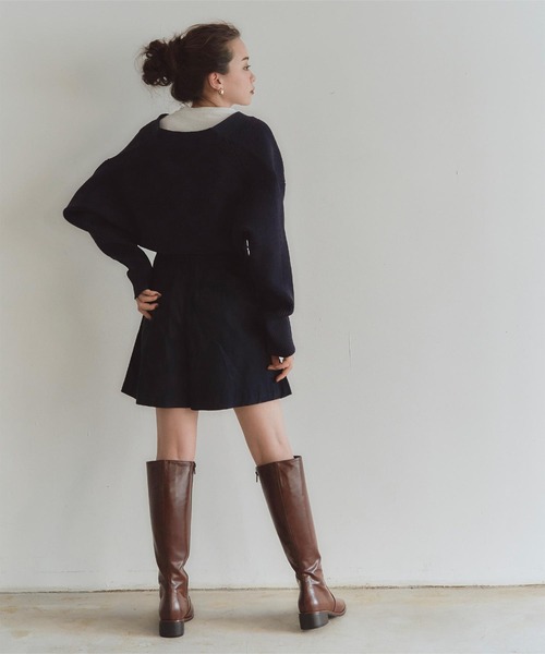 titivate(ティティベイト)の「コクーンスリーブVネックニットカーディガン(カーディガン/ボレロ・レディース・ピンク/ライトグリーン/ベージュ/イエロー/ネイビー/ラベンダー/グレイッシュベージュ/グリーン系その他・S/L/M)」の22枚目の写真