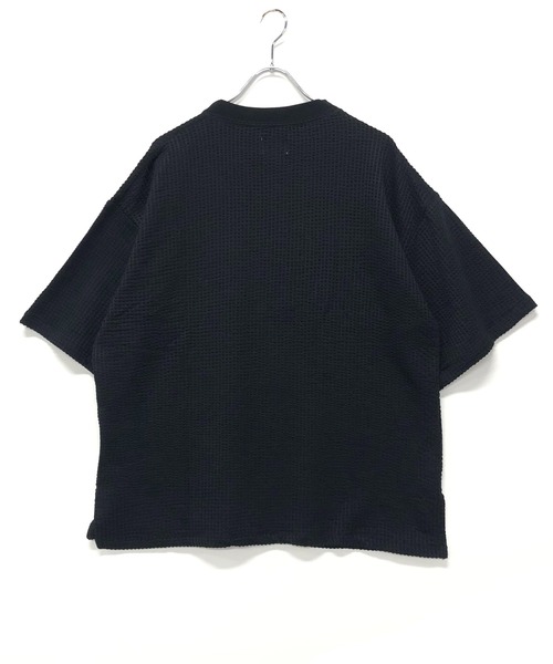 ADMIX/ATELIER SAB MEN（アドミックスアトリエサブメン）の「【Lounge wear】ビッグワッフル ／ モックネック オーバーサイズ　Tシャツ（Tシャツ/カットソー・メンズ・ブラック/ネイビー/ベージュ・48/50/52）」の10枚目の写真