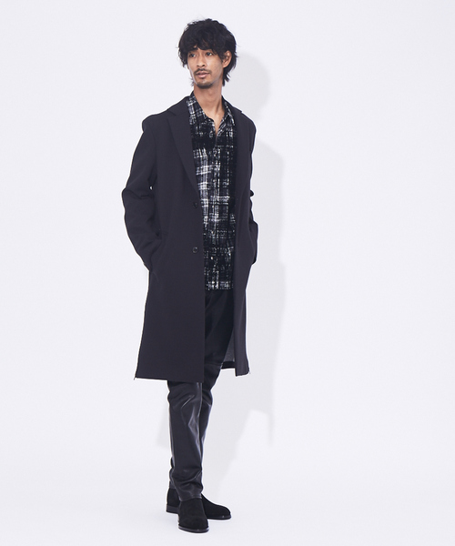 5351 POUR LES HOMMES(ゴーサンゴーイチプールオム)の「ブロークンフロッキー チェックシャツ(シャツ/ブラウス・メンズ・ブラック/ホワイト・46/48/50/44)」の12枚目の写真