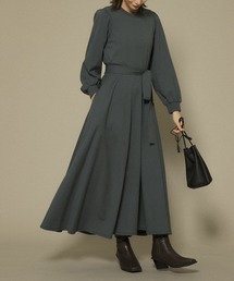 KBF | ウエストリボンフレアカットワンピース(ワンピース)