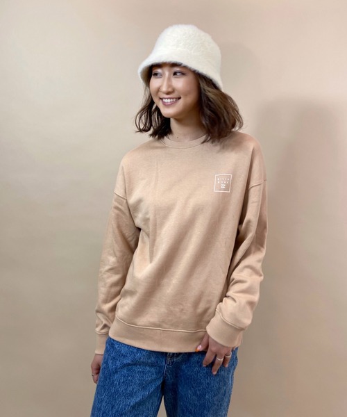 BILLABONG(ビラボン)の「BILLABONG/ビラボン ルーズシルエット バックプリントロゴトレーナー BB014-002(スウェット・レディース・ホワイト/ブラック/ベージュ・M/L)」の8枚目の写真