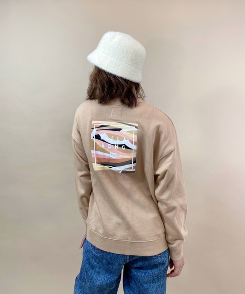 BILLABONG(ビラボン)の「BILLABONG/ビラボン ルーズシルエット バックプリントロゴトレーナー BB014-002(スウェット・レディース・ホワイト/ブラック/ベージュ・M/L)」の12枚目の写真