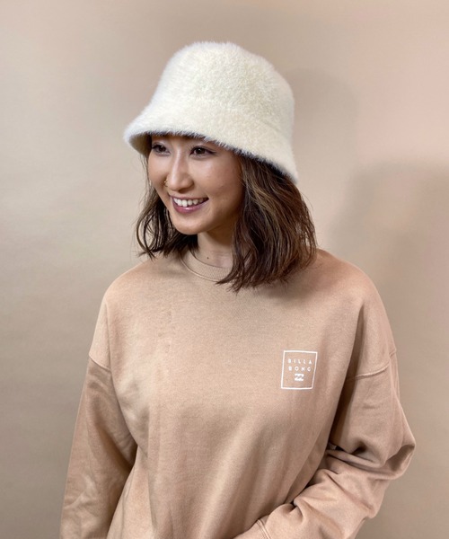 BILLABONG(ビラボン)の「BILLABONG/ビラボン ルーズシルエット バックプリントロゴトレーナー BB014-002(スウェット・レディース・ホワイト/ブラック/ベージュ・M/L)」の16枚目の写真