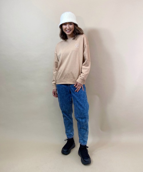 BILLABONG(ビラボン)の「BILLABONG/ビラボン ルーズシルエット バックプリントロゴトレーナー BB014-002(スウェット・レディース・ホワイト/ブラック/ベージュ・M/L)」の14枚目の写真