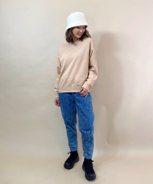 BILLABONG(ビラボン)の「BILLABONG/ビラボン ルーズシルエット バックプリントロゴトレーナー BB014-002(スウェット・レディース・ホワイト/ブラック/ベージュ・M/L)」の18枚目の写真