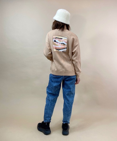 BILLABONG(ビラボン)の「BILLABONG/ビラボン ルーズシルエット バックプリントロゴトレーナー BB014-002(スウェット・レディース・ホワイト/ブラック/ベージュ・M/L)」の6枚目の写真