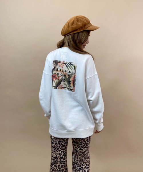 BILLABONG(ビラボン)の「BILLABONG/ビラボン ルーズシルエット バックプリントロゴトレーナー BB014-002(スウェット・レディース・ホワイト/ブラック/ベージュ・M/L)」の19枚目の写真