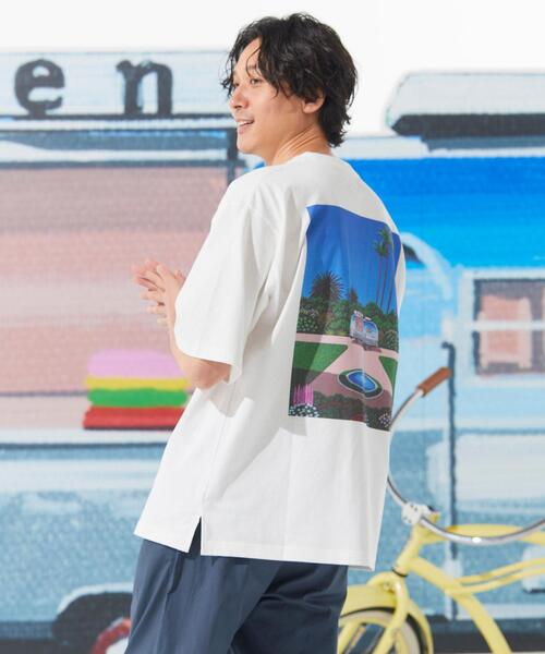 coen（コーエン）の「【ユニセックス】永井博×coen コラボTシャツ（Tシャツ/カットソー・メンズ・ホワイト・X-LARGE/MEDIUM/SMALL/LARGE）」の4枚目の写真