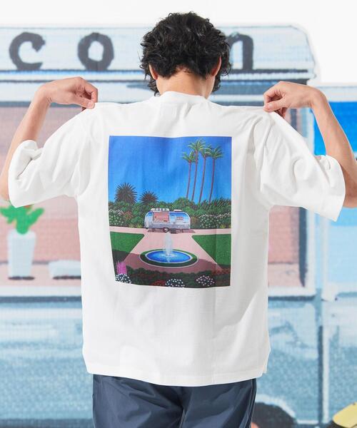 coen（コーエン）の「【ユニセックス】永井博×coen コラボTシャツ（Tシャツ/カットソー・メンズ・ホワイト・X-LARGE/MEDIUM/SMALL/LARGE）」の6枚目の写真