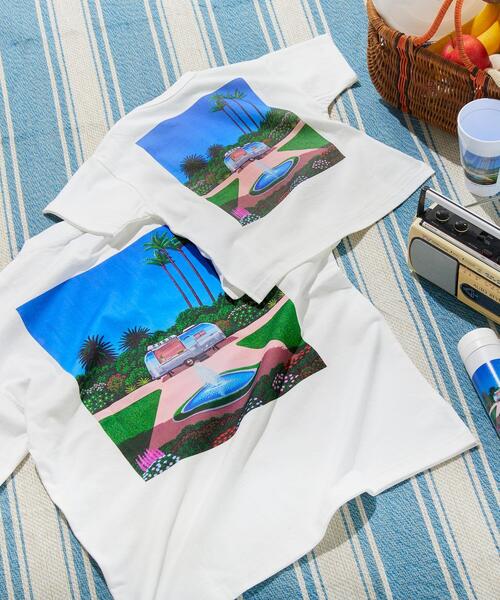 coen（コーエン）の「【ユニセックス】永井博×coen コラボTシャツ（Tシャツ/カットソー・メンズ・ホワイト・X-LARGE/MEDIUM/SMALL/LARGE）」の9枚目の写真