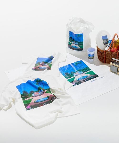 coen（コーエン）の「【ユニセックス】永井博×coen コラボTシャツ（Tシャツ/カットソー・メンズ・ホワイト・X-LARGE/MEDIUM/SMALL/LARGE）」の10枚目の写真