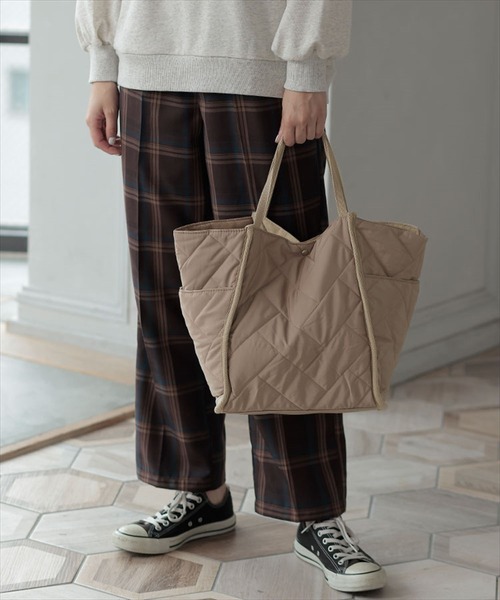 DONOBAN（ドノバン）の「キルティング2wayトート [E]（トートバッグ・レディース・モカ/カーキ/ブラック・ONESIZE）」の14枚目の写真