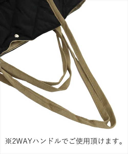 DONOBAN（ドノバン）の「キルティング2wayトート [E]（トートバッグ・レディース・モカ/カーキ/ブラック・ONESIZE）」の19枚目の写真