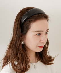 ワイドレザーカチューシャ