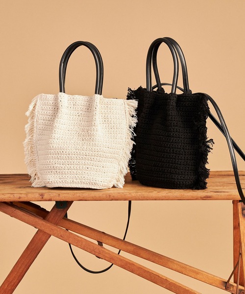 Laugoa（ラウゴア）の「BARRY（トートバッグ・レディース・ブラック/アイボリー・9）」の9枚目の写真