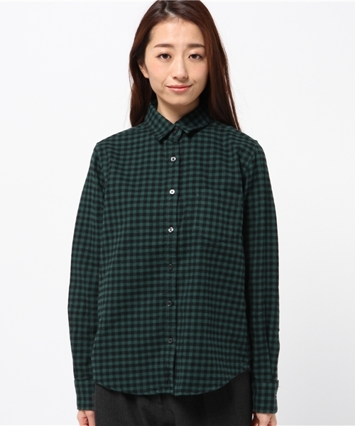CIAOPANIC TYPY(チャオパニックティピー)の「チェックレギュラーシャツ(シャツ/ブラウス・レディース・ホワイト/グリーン/オフホワイト/ダークグリーン・SMALL/MEDIUM)」の11枚目の写真