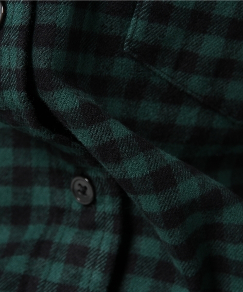 CIAOPANIC TYPY(チャオパニックティピー)の「チェックレギュラーシャツ(シャツ/ブラウス・レディース・ホワイト/グリーン/オフホワイト/ダークグリーン・SMALL/MEDIUM)」の6枚目の写真