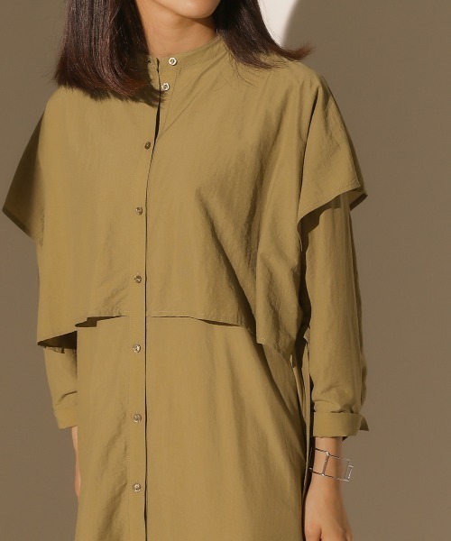 Bou Jeloud(ブージュルード)の「シャツレイヤードチュニック(チュニック・レディース・カーキ/A・38)」の3枚目の写真