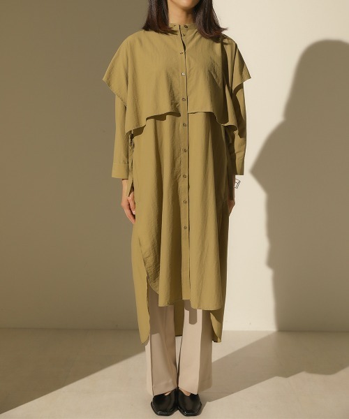 Bou Jeloud(ブージュルード)の「シャツレイヤードチュニック(チュニック・レディース・カーキ/A・38)」の5枚目の写真