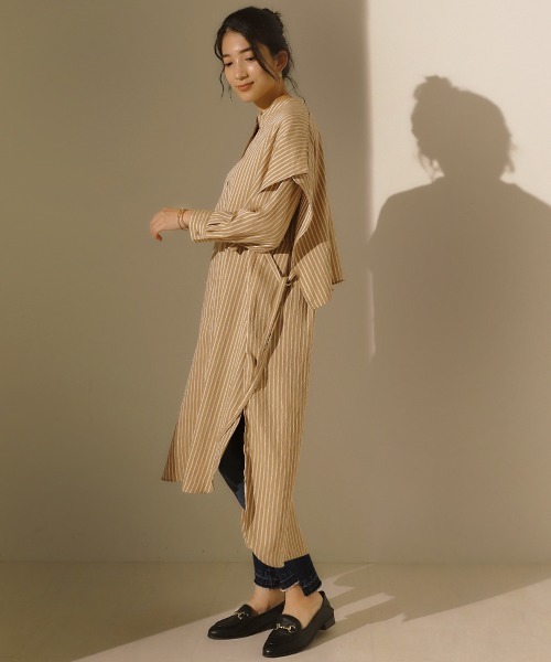 Bou Jeloud(ブージュルード)の「シャツレイヤードチュニック(チュニック・レディース・カーキ/A・38)」の9枚目の写真