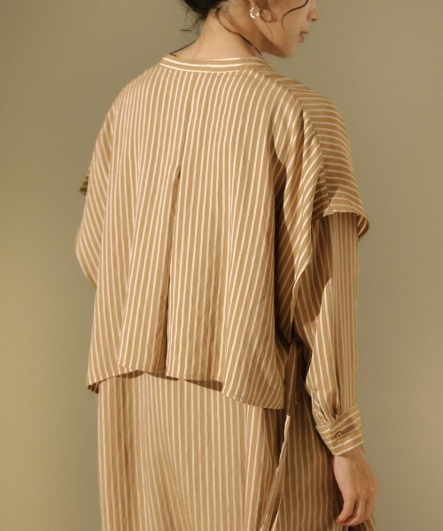 Bou Jeloud(ブージュルード)の「シャツレイヤードチュニック(チュニック・レディース・カーキ/A・38)」の12枚目の写真