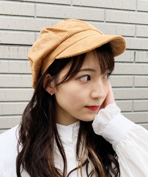 Loueme(ルエム)の「コーデュロイキャスケット(キャスケット・レディース・ブラック/ベージュ/グレー/ブラウン/ベージュ系その他・FREE)」の3枚目の写真