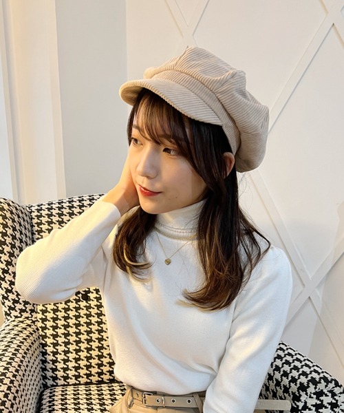 Loueme(ルエム)の「コーデュロイキャスケット(キャスケット・レディース・ブラック/ベージュ/グレー/ブラウン/ベージュ系その他・FREE)」の14枚目の写真
