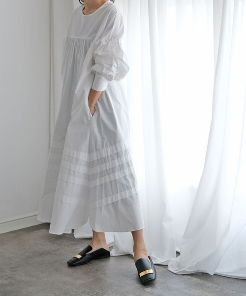 ワンピース ドレス Akte アクテ のワンピース ポイントタックワンピース を購入できます Akte ワンピースポイントタック ワンピース ワンピース Akte アクテ のファッション