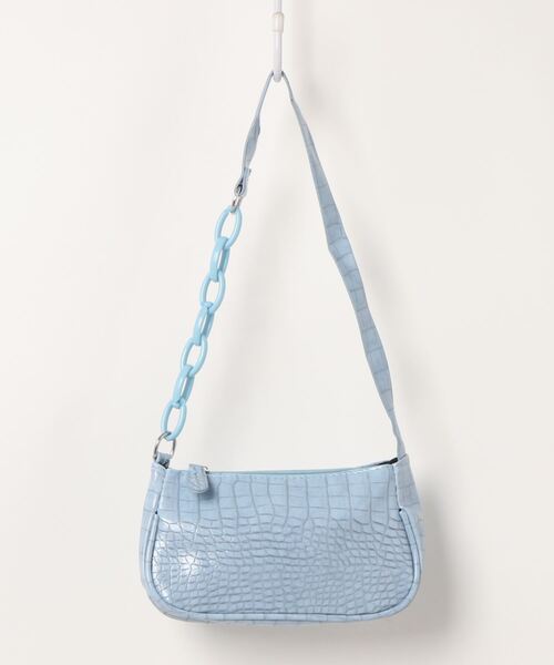 Burner（バーナー）の「【OKUOKU　0909】【財布・スマホが入る】ビンテージクロコスクエアバック（ショルダーバッグ・レディース・ブルー系その他/オレンジ系その他・FREE）」の2枚目の写真