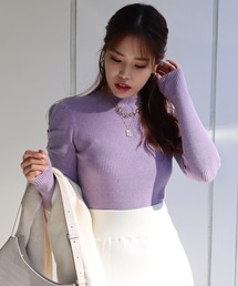 ROYAL PARTY | 【洗えるニット】プチハイネックニットトップス(ニット/セーター)