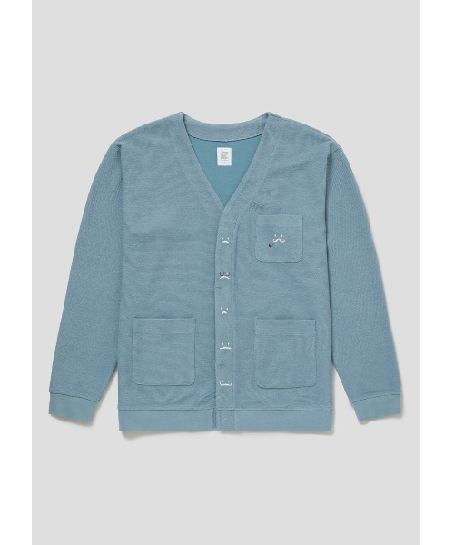 Design Tshirts Store graniph（デザイン　ティーシャツ　ストア　グラニフ）の「マスタッシュバリエーション｜フロントデザインカーディガン（カーディガン/ボレロ・メンズ・ブルー・SMALL/MEDIUM/LARGE）」の8枚目の写真