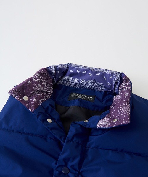 CUBE SUGAR（キューブシュガー）の「リサイクルエアコンダウン オーバーサイズ ベスト（ダウンベスト・レディース・カーキ/ブルー・M）」の14枚目の写真