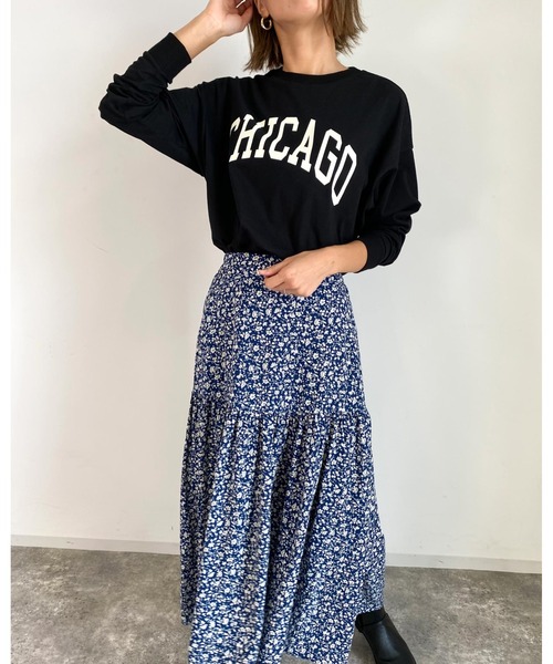 MLI'A（エムリア）の「アソート柄ロングスカート（スカート・レディース・アイボリー/ブルー系8/ブラウン/ブラック/ブラック系4・FREE）」の5枚目の写真