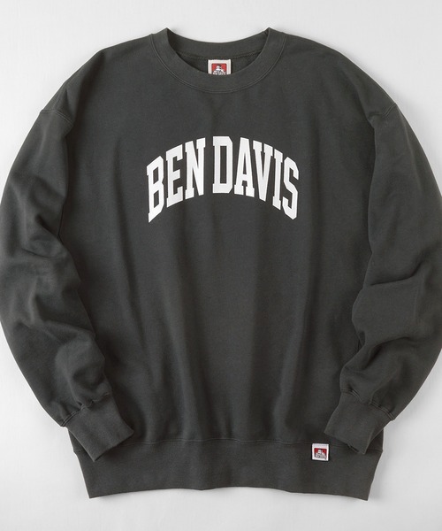 BEN DAVIS(ベンデイビス)の「【BEN DAVIS/ベンデイビス】 カレッジロゴプリント クルーネック スウェット(スウェット・メンズ・ライトグレー/ブラック/パープル/ネイビー・M/L/XL)」の2枚目の写真