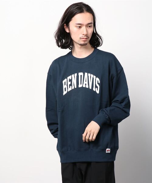 BEN DAVIS(ベンデイビス)の「【BEN DAVIS/ベンデイビス】 カレッジロゴプリント クルーネック スウェット(スウェット・メンズ・ライトグレー/ブラック/パープル/ネイビー・M/L/XL)」の10枚目の写真