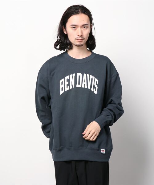 BEN DAVIS(ベンデイビス)の「【BEN DAVIS/ベンデイビス】 カレッジロゴプリント クルーネック スウェット(スウェット・メンズ・ライトグレー/ブラック/パープル/ネイビー・M/L/XL)」の5枚目の写真