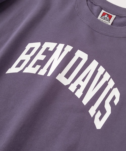 BEN DAVIS(ベンデイビス)の「【BEN DAVIS/ベンデイビス】 カレッジロゴプリント クルーネック スウェット(スウェット・メンズ・ライトグレー/ブラック/パープル/ネイビー・M/L/XL)」の14枚目の写真