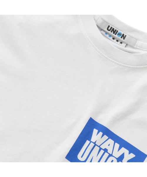 UNION（ユニオン）の「WAVY BLOCK S/S TEE UNION ユニオン Tシャツ（Tシャツ/カットソー・メンズ・ホワイト×ブルー/ブルー系その他・LARGE/MEDIUM/SMALL/X-LARGE）」の6枚目の写真