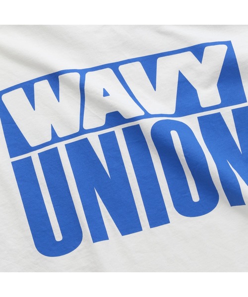 UNION（ユニオン）の「WAVY BLOCK S/S TEE UNION ユニオン Tシャツ（Tシャツ/カットソー・メンズ・ホワイト×ブルー/ブルー系その他・LARGE/MEDIUM/SMALL/X-LARGE）」の8枚目の写真