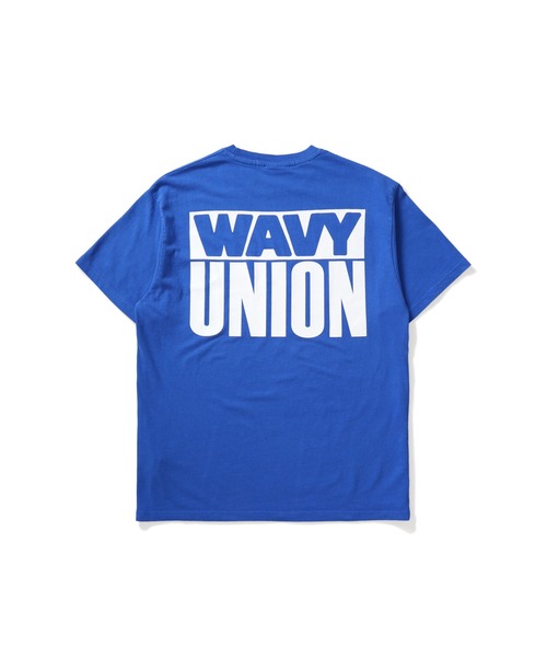 UNION（ユニオン）の「WAVY BLOCK S/S TEE UNION ユニオン Tシャツ（Tシャツ/カットソー・メンズ・ホワイト×ブルー/ブルー系その他・LARGE/MEDIUM/SMALL/X-LARGE）」の10枚目の写真