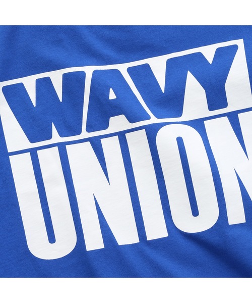 UNION（ユニオン）の「WAVY BLOCK S/S TEE UNION ユニオン Tシャツ（Tシャツ/カットソー・メンズ・ホワイト×ブルー/ブルー系その他・LARGE/MEDIUM/SMALL/X-LARGE）」の11枚目の写真