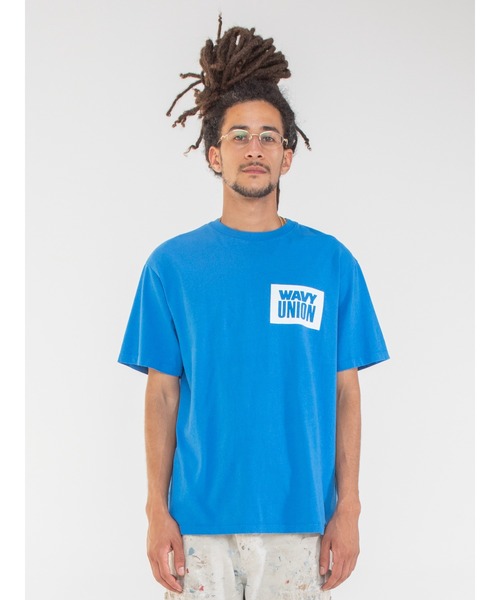 UNION（ユニオン）の「WAVY BLOCK S/S TEE UNION ユニオン Tシャツ（Tシャツ/カットソー・メンズ・ホワイト×ブルー/ブルー系その他・LARGE/MEDIUM/SMALL/X-LARGE）」の12枚目の写真
