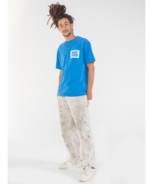 UNION（ユニオン）の「WAVY BLOCK S/S TEE UNION ユニオン Tシャツ（Tシャツ/カットソー・メンズ・ホワイト×ブルー/ブルー系その他・LARGE/MEDIUM/SMALL/X-LARGE）」の13枚目の写真