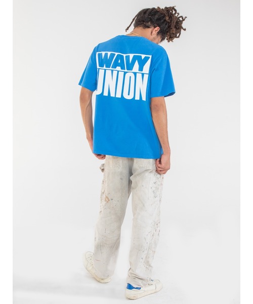 UNION（ユニオン）の「WAVY BLOCK S/S TEE UNION ユニオン Tシャツ（Tシャツ/カットソー・メンズ・ホワイト×ブルー/ブルー系その他・LARGE/MEDIUM/SMALL/X-LARGE）」の14枚目の写真