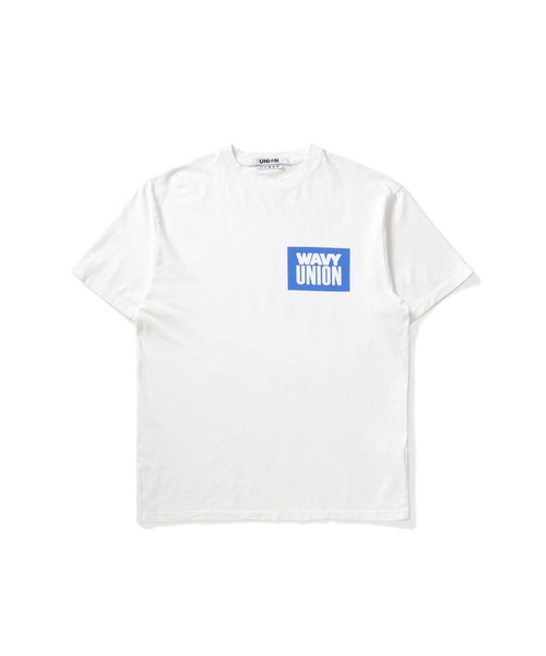 UNION（ユニオン）の「WAVY BLOCK S/S TEE UNION ユニオン Tシャツ（Tシャツ/カットソー・メンズ・ホワイト×ブルー/ブルー系その他・LARGE/MEDIUM/SMALL/X-LARGE）」の16枚目の写真