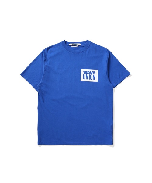 UNION（ユニオン）の「WAVY BLOCK S/S TEE UNION ユニオン Tシャツ（Tシャツ/カットソー・メンズ・ホワイト×ブルー/ブルー系その他・LARGE/MEDIUM/SMALL/X-LARGE）」の17枚目の写真
